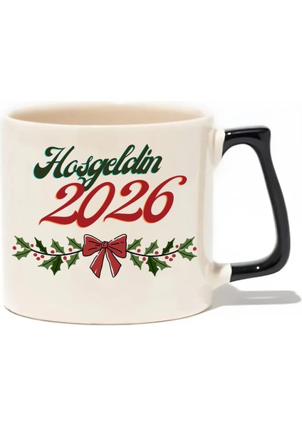 Yılbaşı/yeni Yıl/christmas Temalı Lüks Kupa - Hediye Seramik Kupa