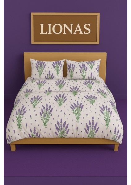 Çift Kişilik Desenli Nevresim + 2 Adet Kapaklı Yastık Kılıfı