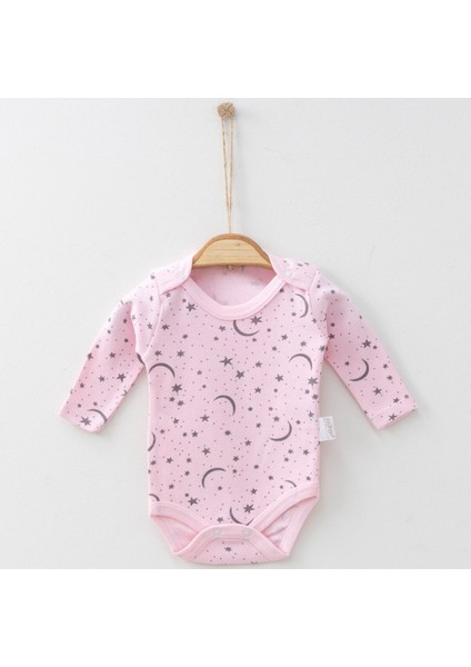 Ay–yıldız Desenli Uzun Kollu Yumuşak Bebek Badi – 0-3 Ay – 3-6 Ay – 6-9 Ay – 9-12 Ay Pembe - 3-6 Ay fiyatları