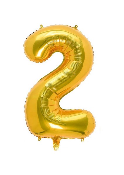 2 Numara Gold Folyo Balon
