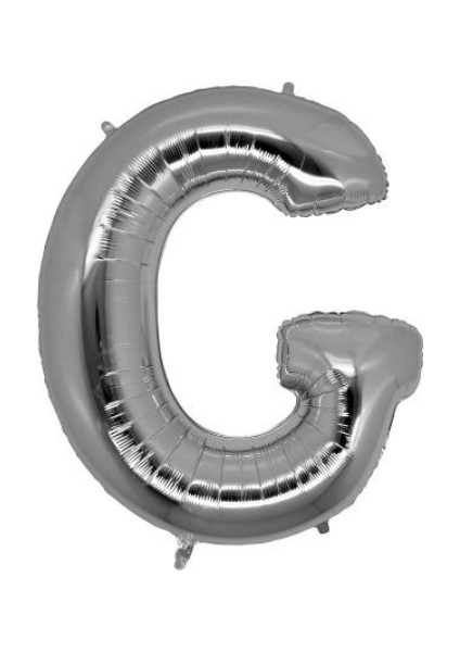 G Harfi Gümüş Folyo Balon