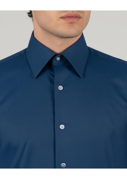 Drytech Slim Fit Su Itici Leke Tutmaz Erkek Gömlek Indigo T14350 fiyatları