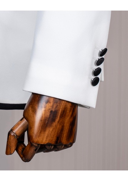 Italyan Stil Slim Fit Şal Yaka Ceket Yelek Pantolon Damatlık Set Beyaz T14893 indirimleri