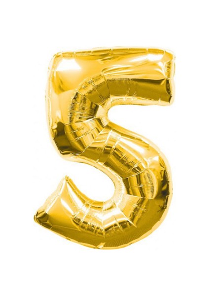 5 Numara Gold Folyo Balon