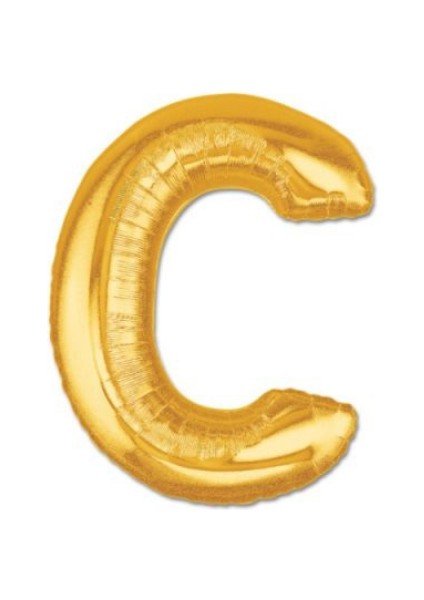 C Harfi Gold Folyo Balon