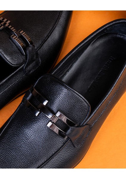 Italyan Stil Iç Dış Naturel Deri Erkek Ayakkabı Siyah T14600 modelleri