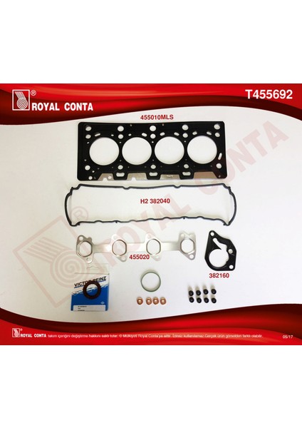 Mtxdpn Üst Takim Conta Keçeli-Subap Lastikli Clio Iii-Mgn Ii 1.5 Dci K9K 05