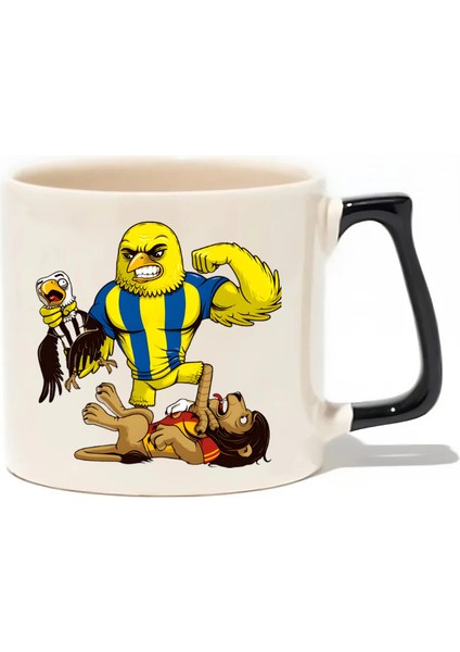 Kanarya Fenerbahçe Lüks Kupa - Hediye Seramik Kupa