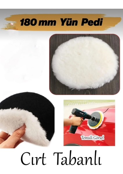Cırtlı Polisaj Süngeri Pedi Cırtlı 180 mm Ped Polisaj