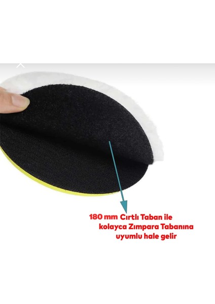 Cırtlı Polisaj Süngeri Pedi Cırtlı 180 mm Ped Polisaj modelleri