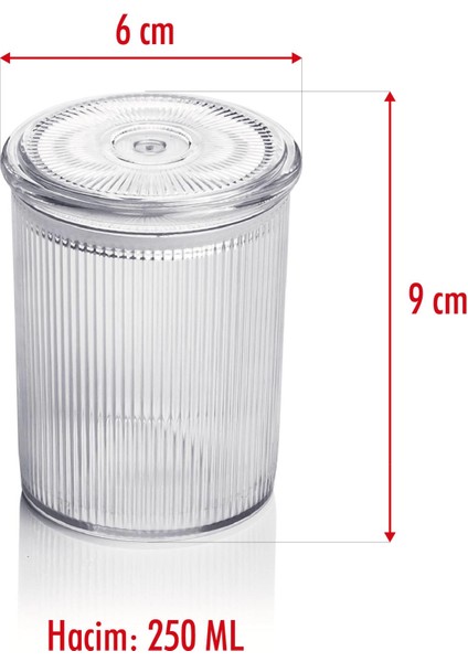 6'lı Barok Yuvarlak Baharat Kavanoz Seti & Saklama Kabı & Erzak Kabı (6*250 Ml) indirimleri