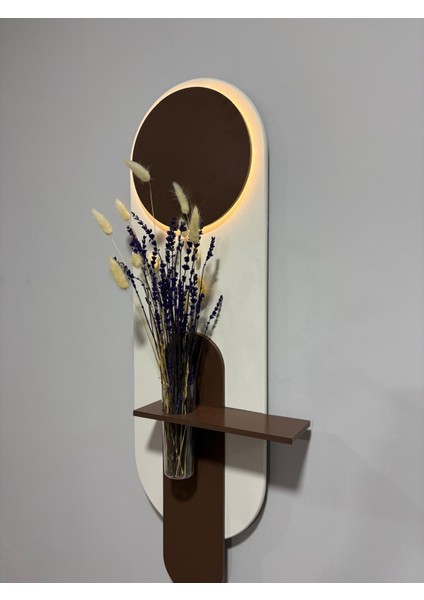 Petunya Ahşap Pilli Ledli Iskandinav Tarzı Salon Duvar Rafı Modern Çiçeklik 26 x 90 cm indirimleri