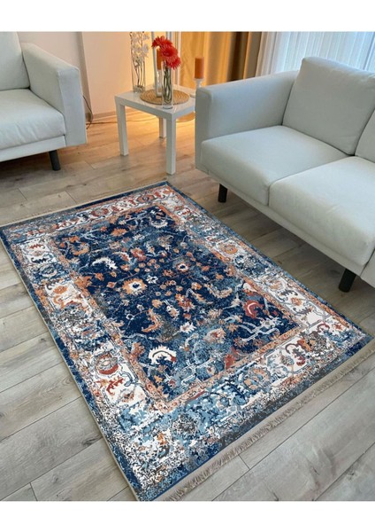 Mars 2166 Eskitme Desenli Yıkanabilir Kaymaz Tabanlı Salon Halısı, Koridor ve Mutfak Halısı fırsatları