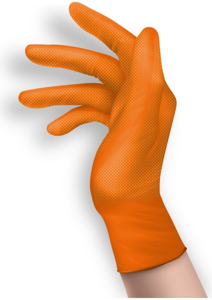 Nitril Turuncu Power Pudrasız Muayene Eldiveni Xl - 3 Paket 50 Li modelleri