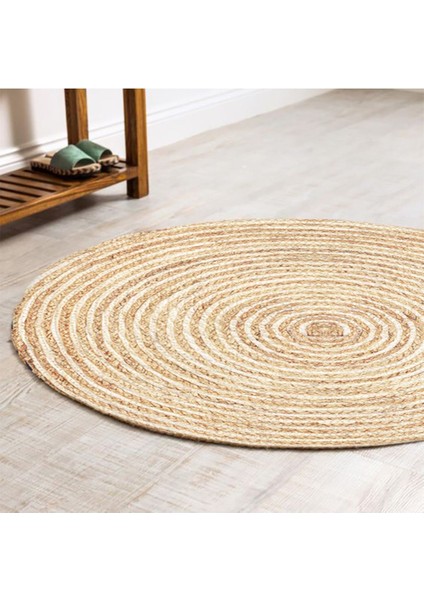 Boho 949 Jüt Rengi Örgü Yuvarlak Natural Çift Taraflı Halı fiyatları