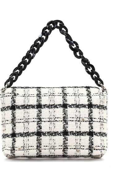 Kadın Beyaz Uzun Askılı Desenli Kumaş Çapraz Çanta 25SBD23726F modelleri