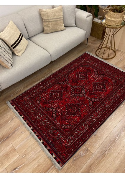 Mars 2168 Bordo Tonlarında Geleneksel Klasik Yıkanabilen Dekoratif Halı fiyatları