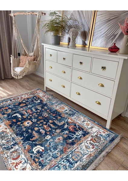 Mars 2166 Eskitme Desenli Yıkanabilir Kaymaz Tabanlı Salon Halısı, Koridor ve Mutfak Halısı