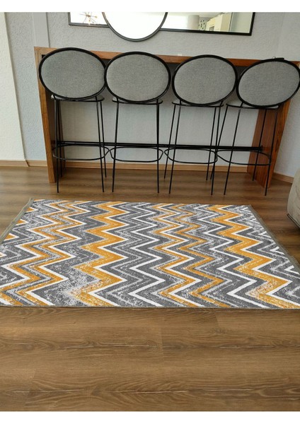 Mars 2072 Renkli Çizgili Desenli Yıkanabilir Kaymaz Salon Halısı, Koridor ve Mutfak Halısı fırsatları