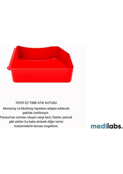 Tepsi Içi Tıbbi Atık Kutusu 2 Adet