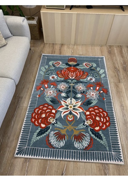 Yeşil Temalı Kırmızı Gül Tonlarında Klasik Modeli Pamuk Dokuma Saçaklı Yakanabilir MARS2179 fırsatları