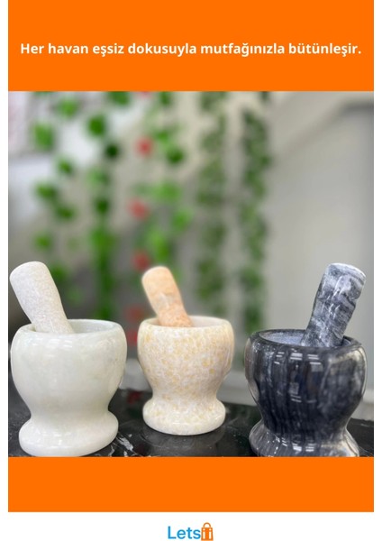 Doğal Cilalı Mermer Havan Zarif Mutfak Aksesuarı fiyatları