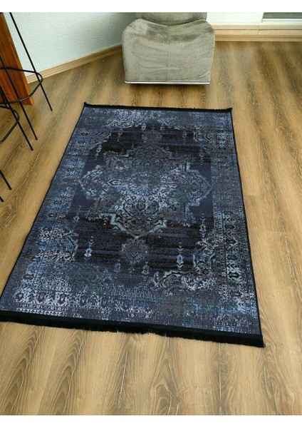 Mars Serisi Lacivert Eskitme Antika Desen Kaymaz Taban Şönil Halı fiyatları