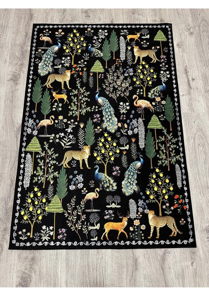 Floral Mars Haki Pastel Çok Renkli Botanik Tema Dokuma Taban Halı Salon Halısı Çocuk Halısı MARS253 fiyatları