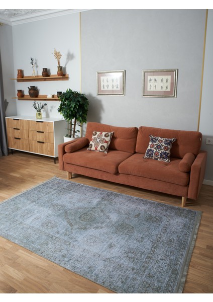 Mars 2023 Pastel Mavi Gri Vintage Etnik Dokuma Taban Salon Halısı Mutfak Halısı Koridor Halısı