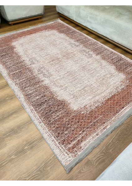 Mars 2096 Bej Modern Desenli Yıkanabilir Kaymaz Salon Halısı, Koridor ve Mutfak Halısı fiyatları