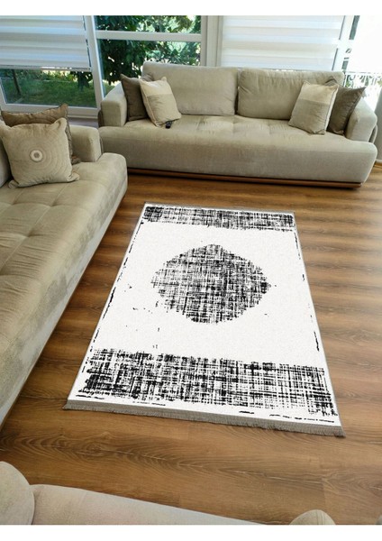 Mars Halı 2088 Siyah ve Tonlarında Dekoratif Halı Salon Halısı Saçaklı Yıkanabilen Halı fiyatları