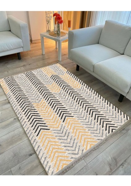 Mars 2021 Geometrik Çizgilerden Oluşan Renkli Modern Desen Kaymaz Taban Dekoratifhalı fiyatları