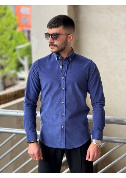 Slimfit Kesim Erkek Kadife KUMAŞ-İNDİGO-755 fiyatları