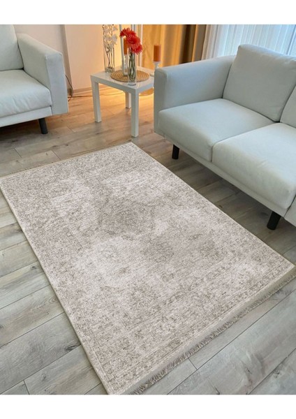 Mars 2028 Bej Renkli Klasik Desenli Yıkanabilir Kaymaz Salon Halısı, Koridor ve Mutfak Halısı fiyatları