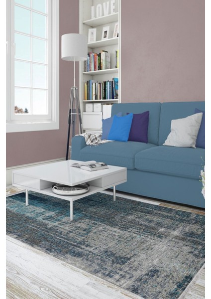 Mars Serisi Krem ve Multy Tonlarda Çiçekli Desen Kaymaz Taban Şönil Halı