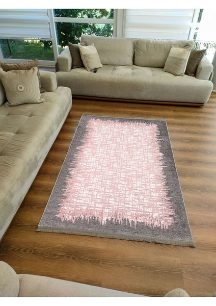 Mars 2061 Modern Çerçeve Desenli Yıkanabilir Kaymaz Salon Halısı, Koridor ve Mutfak Halısı fırsatları