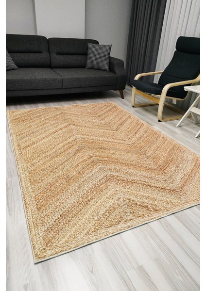 Mars 1004 Natural Jüt Efekli Dekoratif Kaymaz Taban Halı