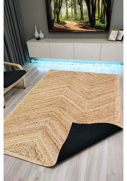 Mars 1004 Natural Jüt Efekli Dekoratif Kaymaz Taban Halı fiyatları