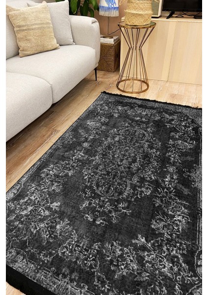 Mars 2002 Gri Tonlarında Geometrik Desen Kaymaz Taban Dekoratif Halı fiyatları