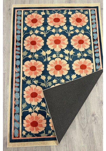 Mars Halı Çiçekli Floral Mavi Pembe Pop Art Salon Halısı Mutfak Halısı Yolluk Otantik Halı Mars 231 fiyatları