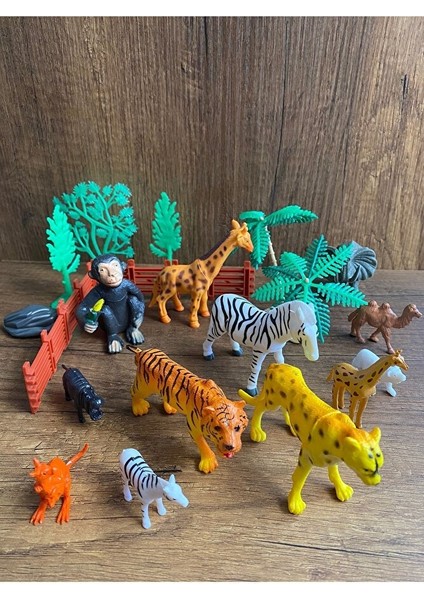 Oyuncak Vahşi Hayvanlar Seti Zebra Zürafa Maymun Deve Kanguru 21 Parça Vahşi Havyan Seti fiyatları