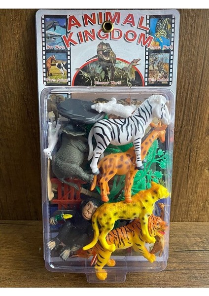 Oyuncak Vahşi Hayvanlar Seti Zebra Zürafa Maymun Deve Kanguru 21 Parça Vahşi Havyan Seti indirimleri
