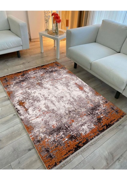 Mars 2026 Kahve ve Krem Tonlarından Oluşan Karışık Desen Kaymaz Taban Dekoratif Halı fiyatları