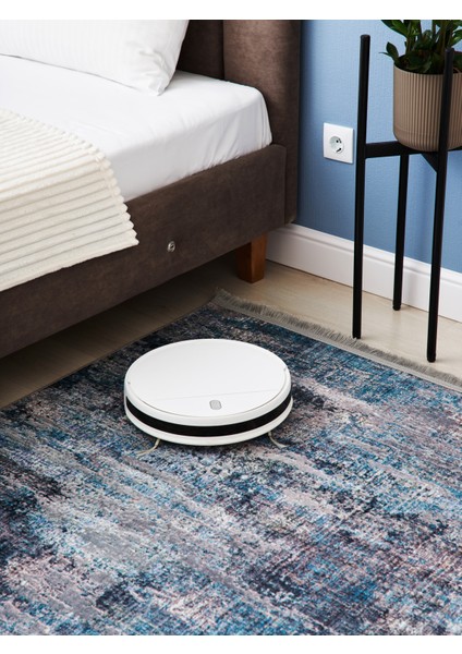 Mars 2024 Mavi Gri Soyut Desen Modern Dokuma Taban Dekoratif Halı