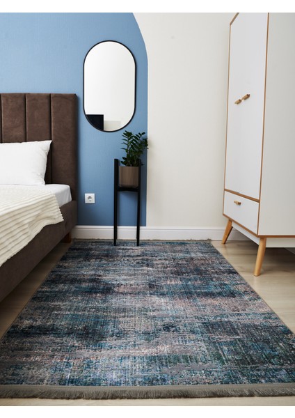 Mars 2024 Mavi Gri Soyut Desen Modern Dokuma Taban Dekoratif Halı fiyatları