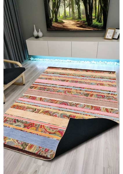 Mars 1010 Multy Tonlarında Etnik Dekoratif Kaymaz Taban Halı fiyatları