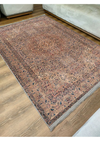 Mars 2084 Kahve Tonlarında Eskitme Antika Otantik Desen Kaymaz Dekoratif Halı modelleri