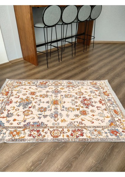 Mars Serisi Multy Tonlarında Çiçekli Desen Kaymaz Taban Şönil Halı