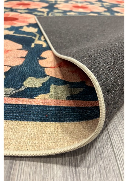 Mars Halı Çiçekli Floral Mavi Pembe Pop Art Salon Halısı Mutfak Halısı Yolluk Otantik Halı Mars 231 modelleri