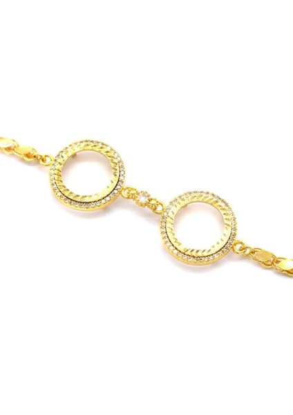 2 Çeyrekli Çerçeve Bileklik Altın Kaplama Arpa Zincir Kelepçe BLK-1045 indirimleri